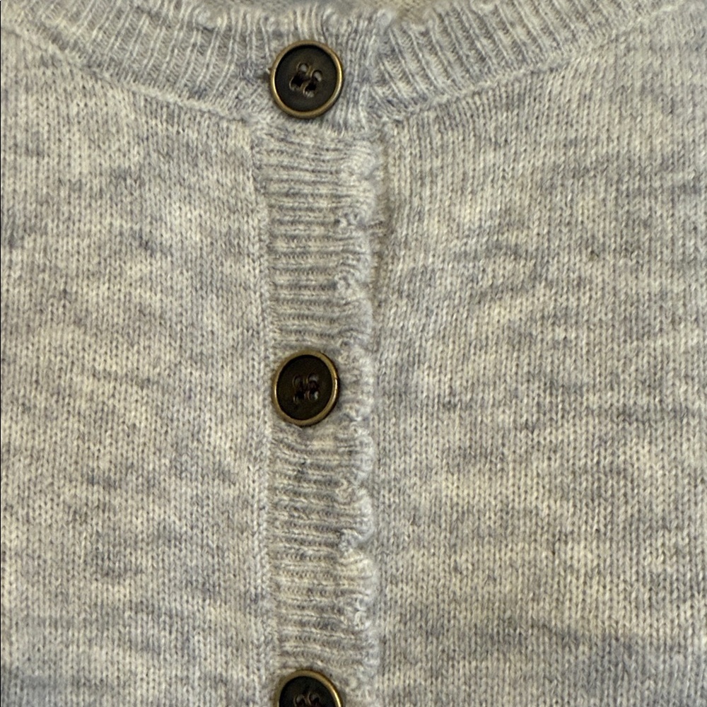 NWOT Miou Muse Light Gray Women's Cardigan #293 - Picture 4 of 11